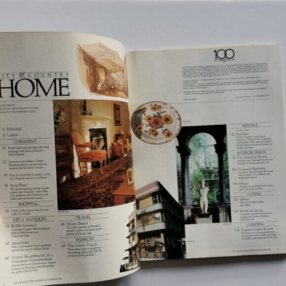 November 1987 City & Country Home Magazine Canadian Lifestyle Interior Design - Picture 2 of 7